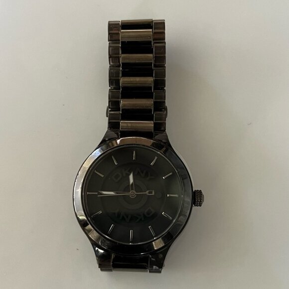 DKNY Smoke Black Dial Ladies Watch Working - Picture 3 of 4